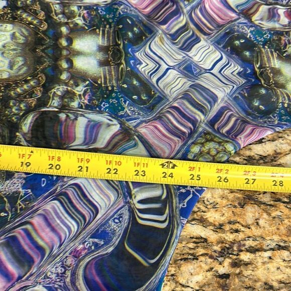 Ted Baker Kilop Beaded Embellished Sheer Kaftan Oversize Jewel Print Top Size 4 - Picture 8 of 10